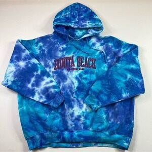 Bonita Beach Florida Hoodie Women's XL Tie-Dye Embroidered Pullover Sweatshirt